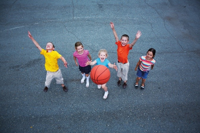 Sportende kinderen