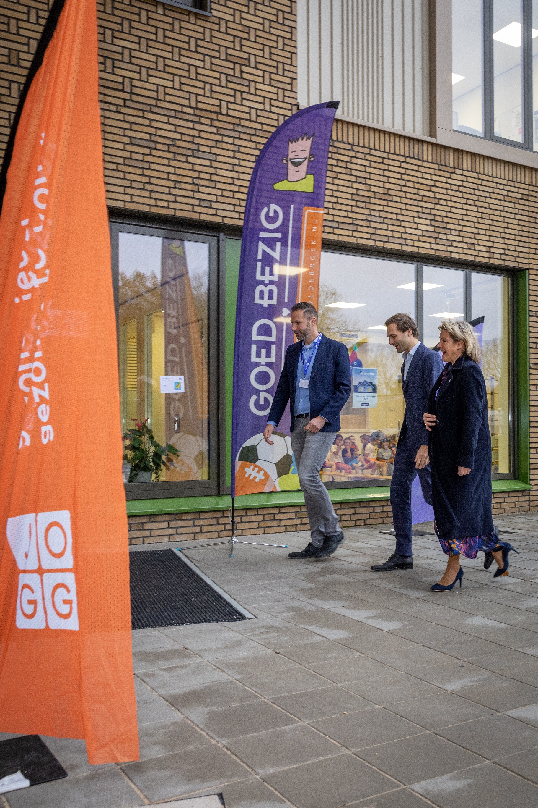 Foto bezoek staatssecretaris van Ooijen Goed Bezig Oldebroek JOGG